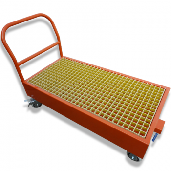 2桶型油桶贮存托盘车|化学品渗漏托盘车|化学品盛漏托盘车|化学品防泄漏托盘车|油桶托盘托盘车|钢制防泄漏托盘车