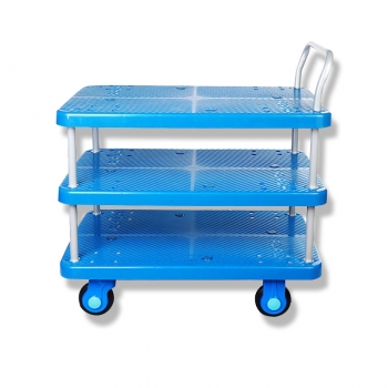 三层单扶手静音手推车